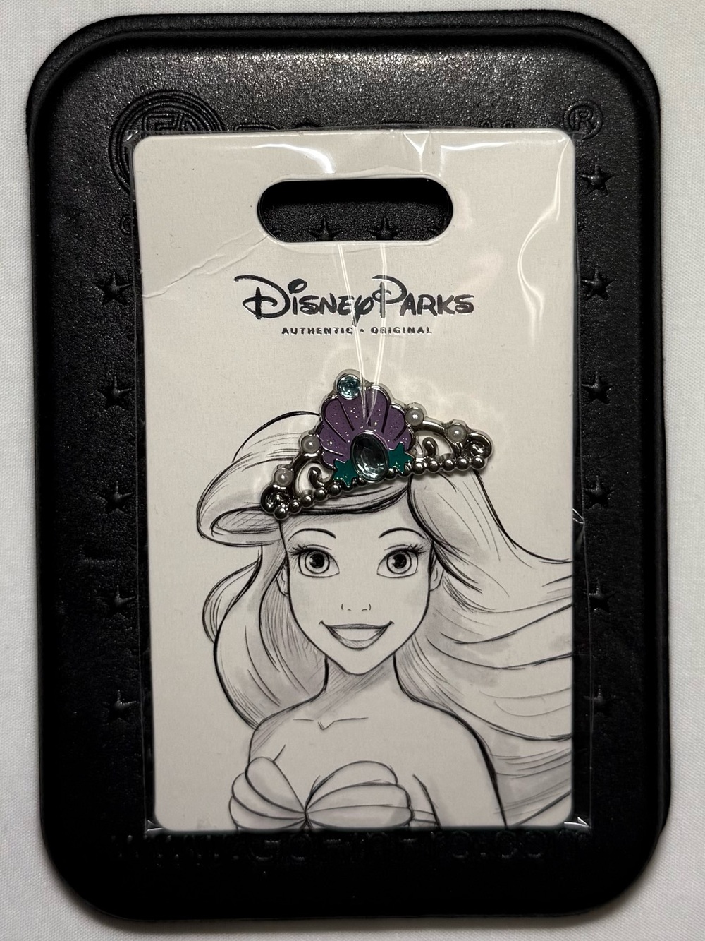 Disney Ariel Shell Tiara Pin - Purple & Teal with Silver Accents